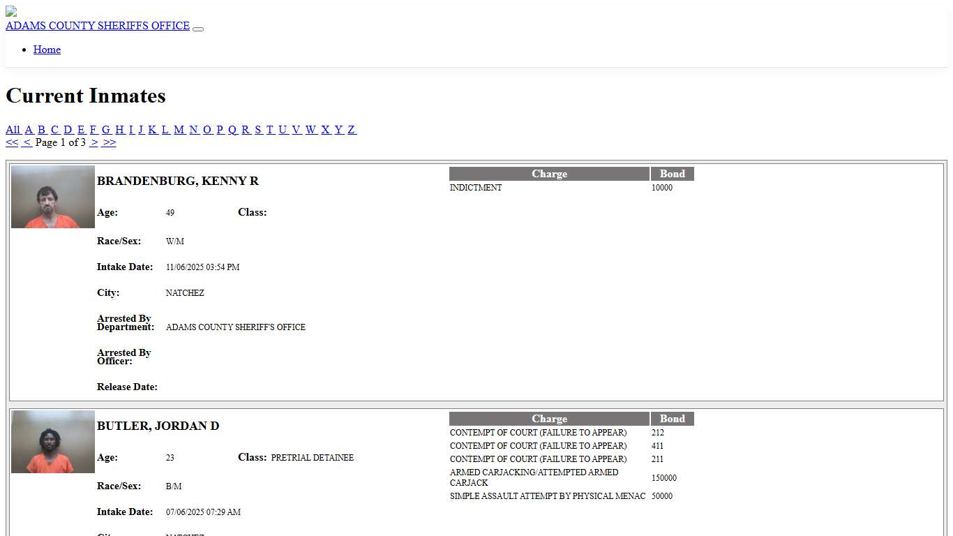 Inmates - ISOMS Portal