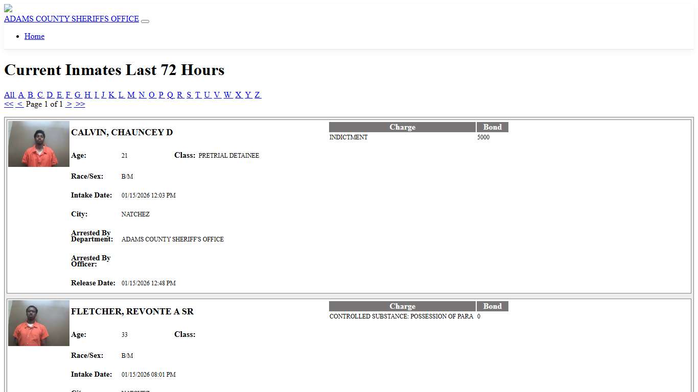 Inmates - ISOMS Portal